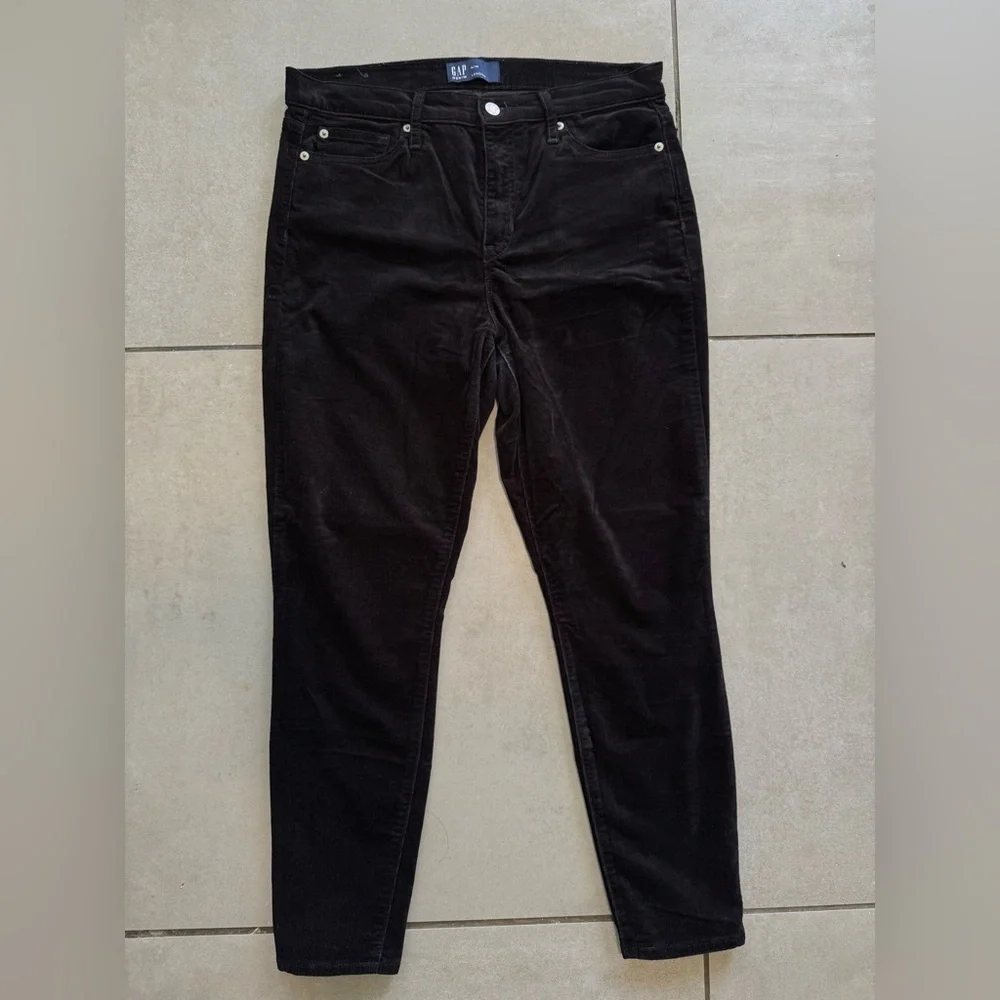 🔥 4 for $20 DEAL 🔥 GAP Black Corduroy Skinny Jeans Legging Pants Sz 8/29